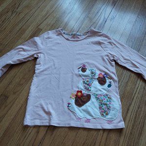 Mini Boden applique long sleeve sz 11-12